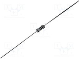Resistor: metal film; THT; 910kΩ; 0.4W; ±1%; Ø1.9x3.7mm; 50ppm/°C