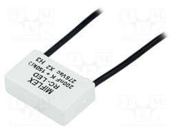 Filter: RC; 275VAC; 150kΩ; THT; 26.5x8.5x16.5mm; Pitch: 22.5mm