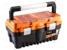 Chest; tool case; black-orange; 462x256x242mm