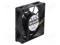 Fan: DC; axial; 24VDC; 80x80x20mm; 50.4m3/h; 31dBA; ball bearing