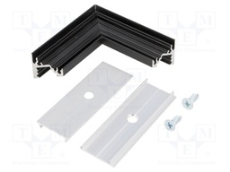 Connector 90°; black; aluminium; Application: CORNER10