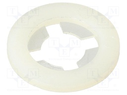 Washer; round,with protection; D=18.6mm; h=1.5mm; polyamide