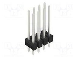 Connector: pin strips; pin header; male; PIN: 8; 2.54mm; THT; 2x4