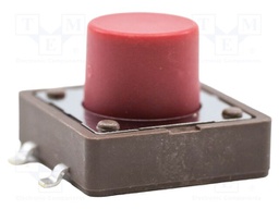 TACTILE SW, SPST, 0.05A, 12VDC, SOLDER