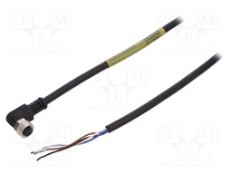 Connector: M8; female; PIN: 4; angled 90°; with lead; plug; 3A; 30V