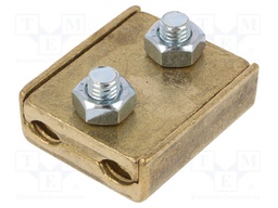 Brass; 120mm2; none; screw terminal; for cable; straight; ways: 1