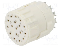 Connector: M23; contact insert; PIN: 17; female; soldering; 8A; 160V