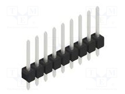 Connector: pin strips; pin header; male; PIN: 9; 2.54mm; THT; 1x9
