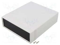 Enclosure: with panel; 1598; X: 155mm; Y: 180mm; Z: 52mm; ABS; grey