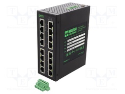 Switch Ethernet; unmanaged; Number of ports: 16; 9÷48VDC; RJ45