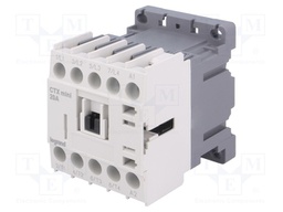Contactor: 4-pole; NO x4; 230VAC; 20A; DIN; CTX3 MINI; -5÷40°C