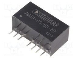 Converter: DC/DC; 3W; Uin: 4.5÷9V; Uout: 15VDC; Uout2: -15VDC; SIP8