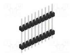 Connector: pin strips; pin header; male; PIN: 10; 2.54mm; THT; 1x10