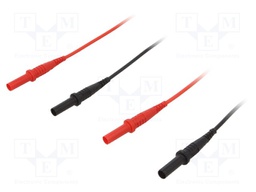 Test lead; Urated: 1kV; Inom: 10A; Len: 1.219m; insulated; black,red