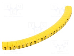 Markers for cables and wires; 4÷10mm; PVC; yellow; -30÷60°C; PA