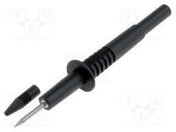 Test probe; 10A; black; Tip diameter: 2mm; Socket size: 4mm