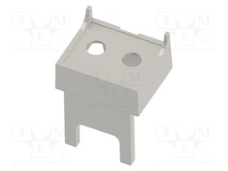 Terminals cover; 1M Modulbox One; grey; 7.65mm; Holes no: 2