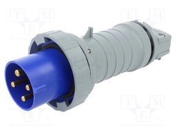 Connector: AC supply 3-phase; plug; male; straight; for cable