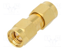 Coupler; SMA male,both sides; straight; 50Ω; teflon; gold-plated