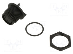 Connector: circular; socket; female; PIN: 4; w/o contacts; IP68