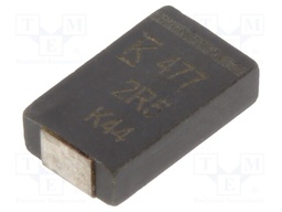 Capacitor: polymer; 470uF; 2.5VDC; Case: V; 2917; ESR: 3mΩ; SMD; ±20%
