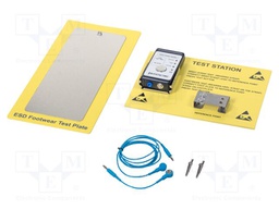 ESD wristband and shoe tester; Work table area: 400x200mm