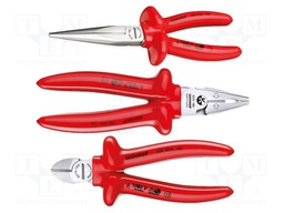 Kit: pliers; cutting,insulated,half-rounded nose,universal