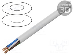 Wire; BiTprotect (St); 10x0.5mm2; PET foil; PVC; white; 0.5mm
