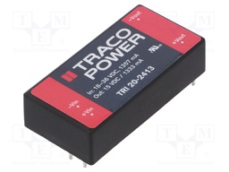 Converter: DC/DC; 20W; Uin: 18÷36V; Uout: 15VDC; Iout: 1333mA; 2"x1"