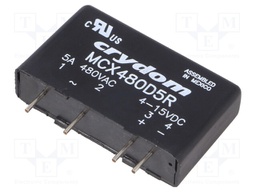 Relay: solid state; Ucntrl: 4÷15VDC; 5A; 48÷660VAC; THT; SIP