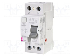 RCD breaker; Inom: 16A; Ires: 30mA; Poles: 2; 230V,240V; IP20; EFI