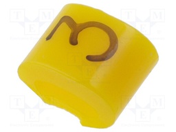 Markers for cables and wires; Label symbol: 3; 1.1÷2.5mm; H: 3mm