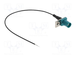 Cable; 200mm; Fakra Z male,cables; black; with threaded hole