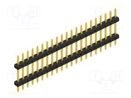 Connector: pin strips; pin header; male; PIN: 21; 2mm; THT; 1x21