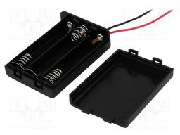 Holder; Mounting: on panel; Leads: 150mm leads; Size: AAA,R3