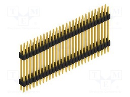 Connector: pin strips; pin header; male; PIN: 54; 1.27mm; THT; 2x27