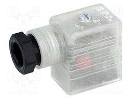 Connector: valve connector; plug; form B; 11mm; female; PIN: 3; 24V