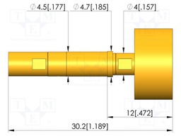 Test needle; plug-in