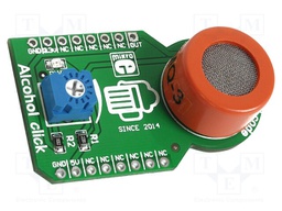Click board; alcohol sensor; analog; MQ-3; mikroBUS connector