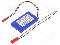Re-battery: Li-Po; 7.4V; 1350mAh; cables,JST SYR-02T socket