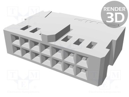 Wire-board; female; AMPMODU MOD IV; 2.54mm; PIN: 14; w/o contacts