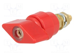 Laboratory clamp; red; 1kVDC; 63A; Contacts: brass; 58mm; Thread: M6