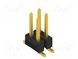 Connector: pin strips; pin header; male; PIN: 4; 2.54mm; SMT; 2x2