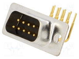 D-Sub; PIN: 9; socket; male; turned contacts; angled 90°; THT