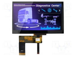 Display: TFT; 7"; 800x480; Illumin: LED; Dim: 165x104x5.25mm; RGB