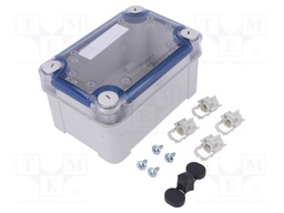 Enclosure: multipurpose; X: 93mm; Y: 138mm; Z: 72mm; polycarbonate