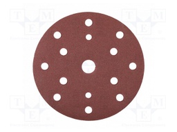 Sanding plate; Granularity: 150; Mounting: bur; with holes; Ø150mm