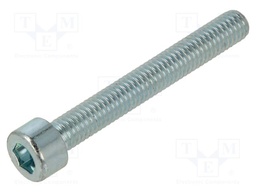 Screw; M6x45; 1; Head: cheese head; hex key; HEX 5mm; steel; zinc