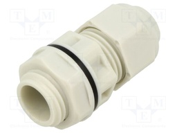 Cable gland; PG7; IP66; plastic; grey; UNION; with locknut