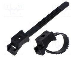 Cable strap clip; L: 80mm; 100pcs; -15÷80°C; StrapLock; Body: black